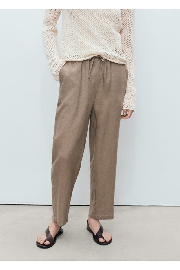 Straight Cut Linen Trousers
