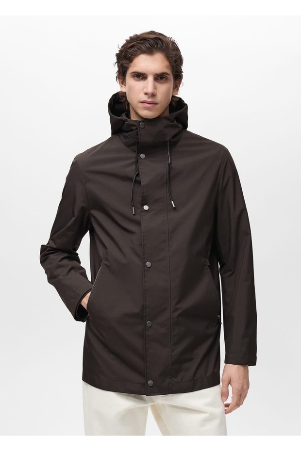 Su geçirmez kapüşonlu parka - 1