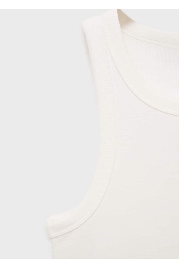 Lastik örgü pamuklu bluz - 5