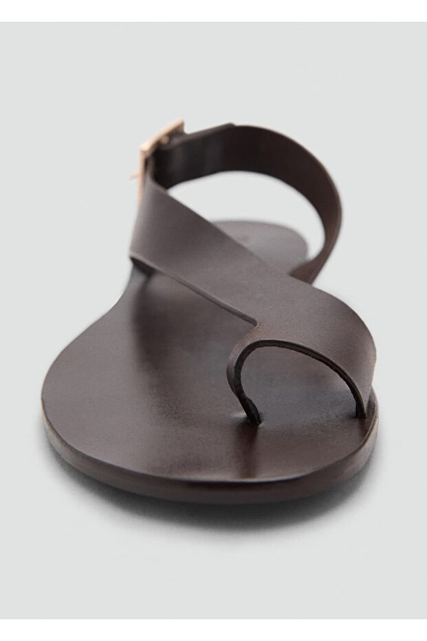 Deri çapraz askılı sandalet - 5