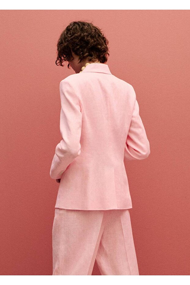 Keten Blazer Ceket - 4