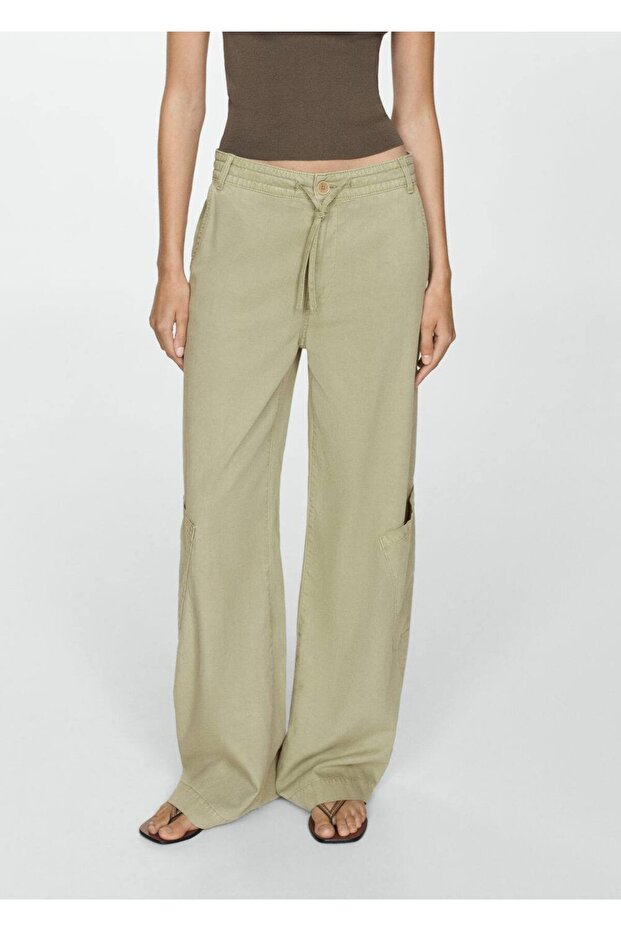 Lyocell Trousers with Adjustable Drawstring
