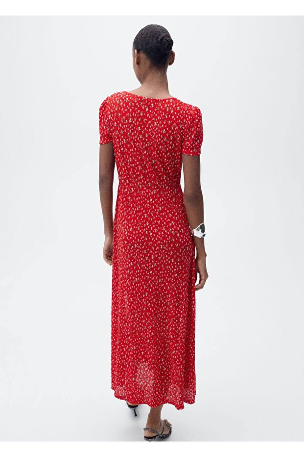 Çiçekli midi etek - 4