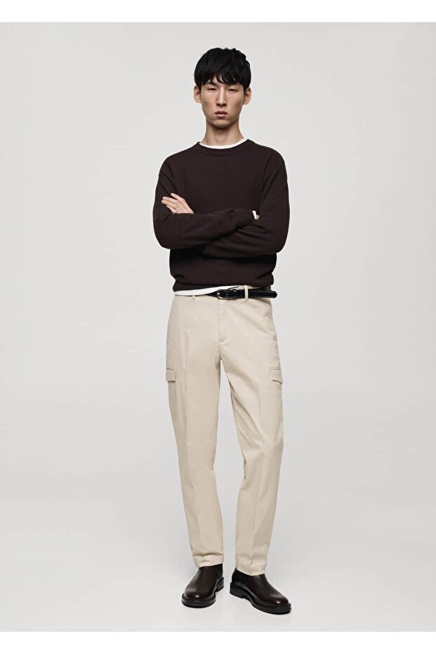 Regular kesim pamuklu kargo pantolon - 2