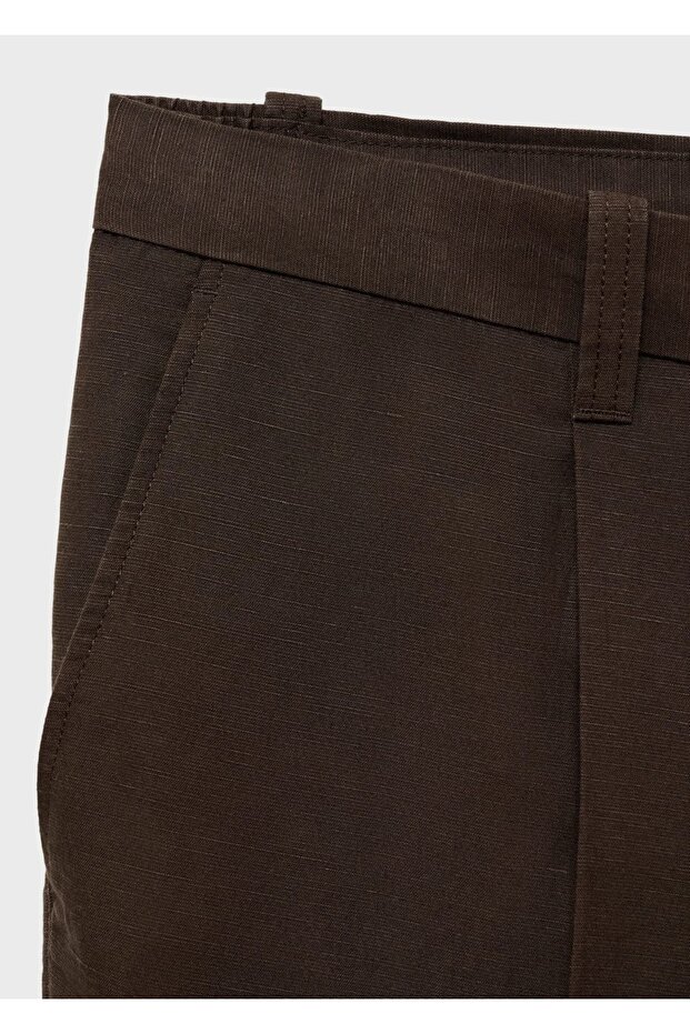 Regular fit keten pantolon - 6