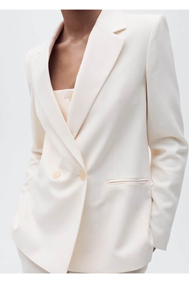 Düz Kesim Blazer Ceket - 8