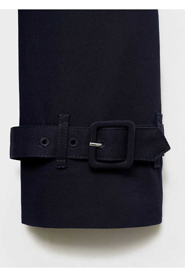 Klasik kemerli trençkot - 8