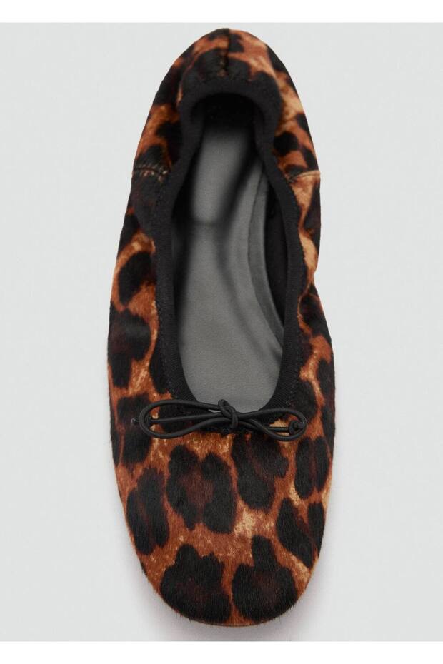 Leopar desenli deri babet - 5