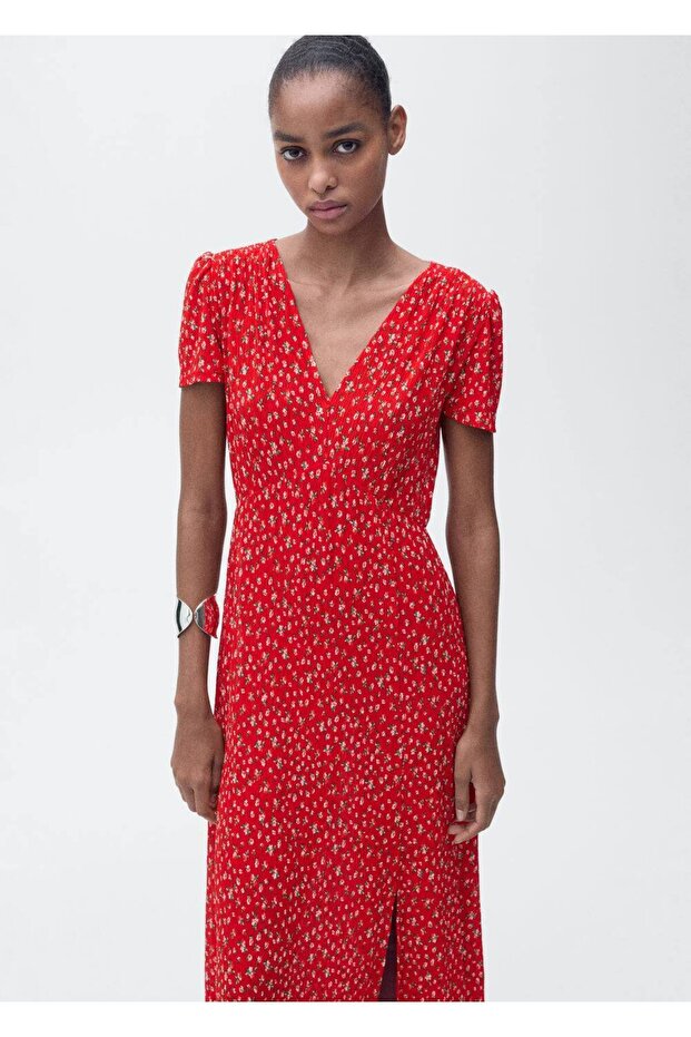 Çiçekli midi etek - 1