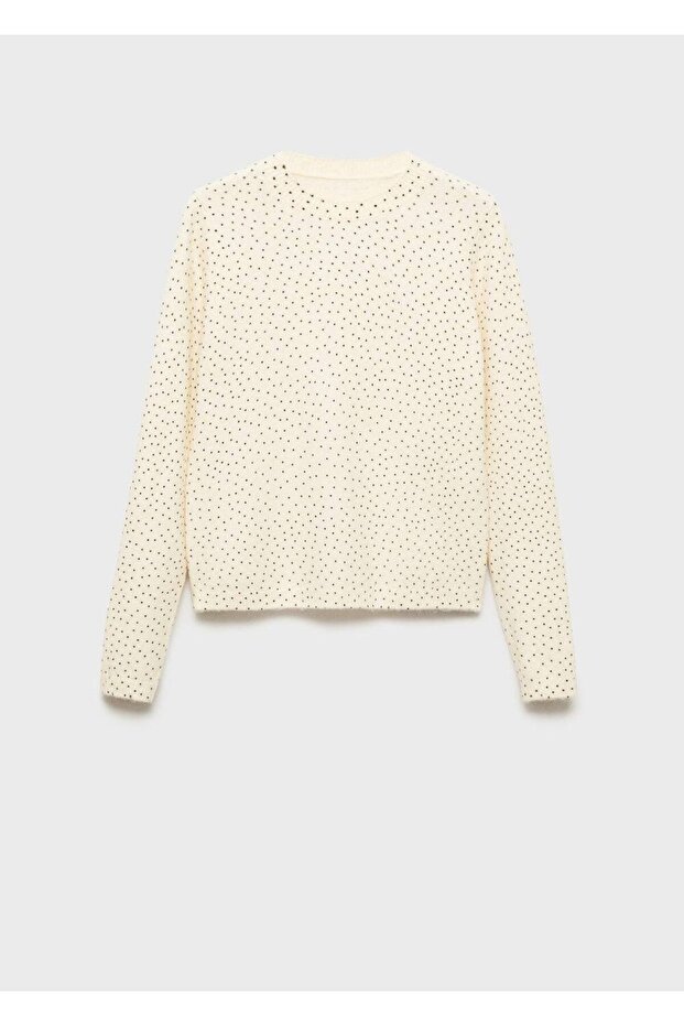 Polka Dot Knit Sweater - 3