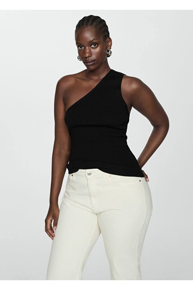 Düğümlü asimetrik bluz - 5