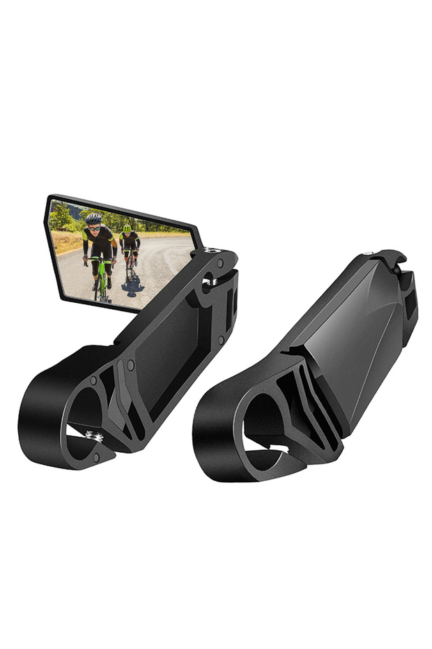 Black 2pcs Bike Mirror Cycling Rear View Mirror Foldable 360 Degree Rotating Rearview Bicycle Mirror