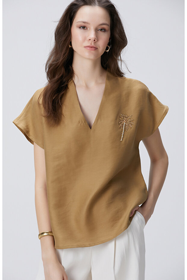 Limited Yağ Yeşili Bluz - 4