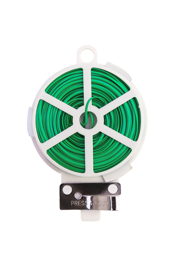 100m 1 Roll 100M Multifunctional Plastic Steel Twist Tie Sturdy Reusable Garden Flower Plant Support