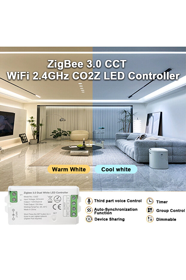 وحدة تحكم CCT Zigbee 3.0 WiFi LED وحدة تحكم 2.4 جيجا هرتز CCT RGB RGBW RGBCCT LED شريط Tuya Gateway Hue