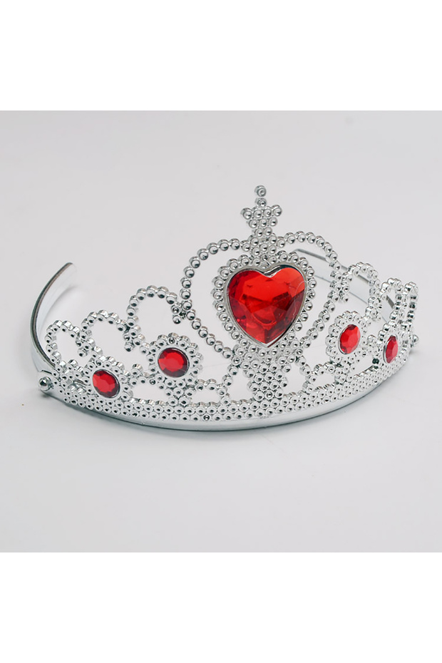 Red Lovely Plastic Hairbands Blue Rhinestone Princess Crown Headbands Heart Birthday Tiara For Girls