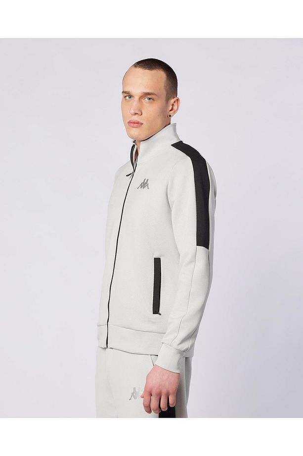 Moste Full Zip Erkek Gri Regular Fit Fermuarlı Eşofman Üstü - 2