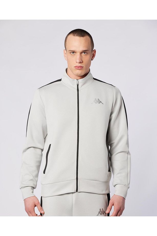 Moste Full Zip Erkek Gri Regular Fit Fermuarlı Eşofman Üstü - 1