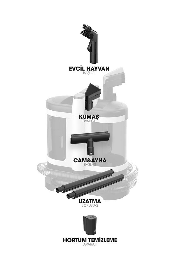 V22C Koltuk ve Halı Yıkama Makinesi - Cam Temizleme Makinesi - Evcil Hayvan Temizleme Makinesi - 7