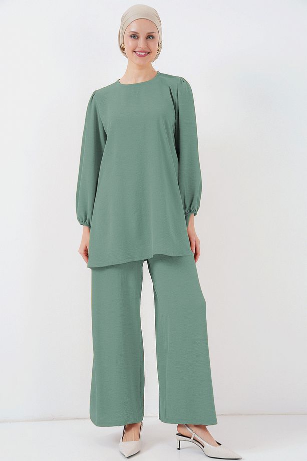 Ayrobin Tunik Pantolon Alt Üst Takım 6712 - Çağla Yeşili - 1
