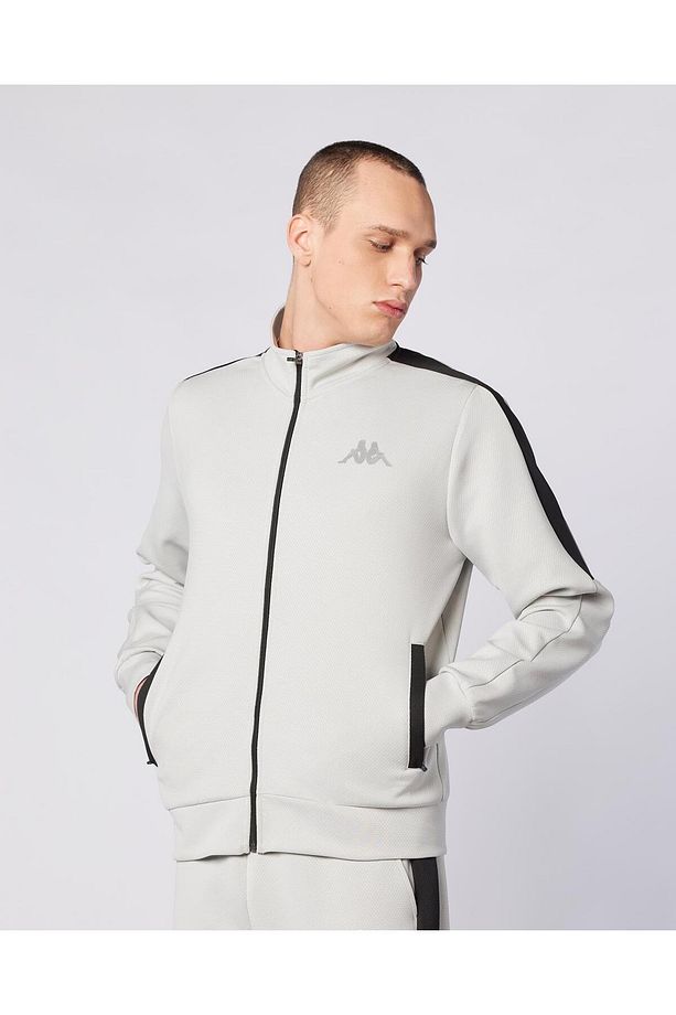 Moste Full Zip Erkek Gri Regular Fit Fermuarlı Eşofman Üstü - 4