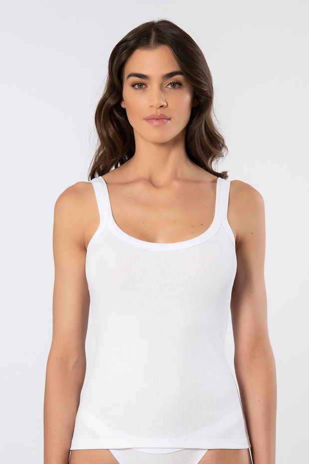 3406 Women's Strappy Ribbed Tank Top