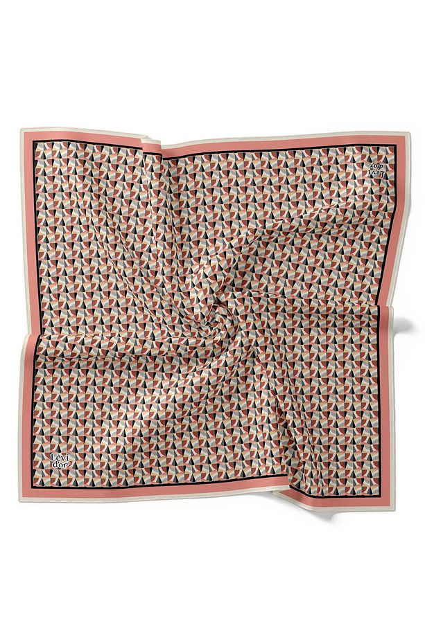 Geometrik Desen Hafif Cotton Pamuk Eşarp - 1