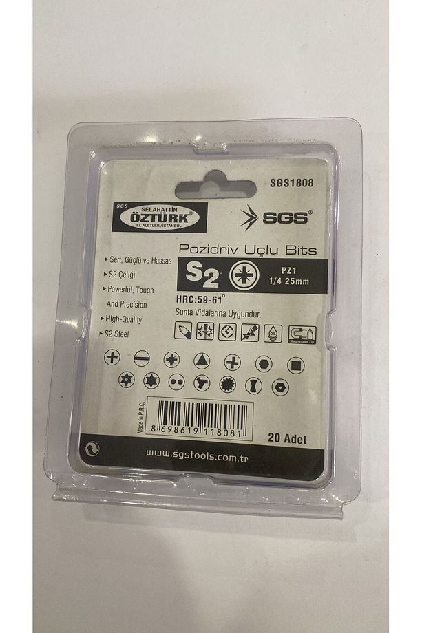 POZİDRİV UÇLU BİTS PZ2 1/4 25 MM - 1