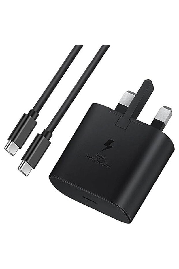 25w Android Super-fast Charger (UK PLUG WITH USB TYPE-C CABLE) With Charging Cable