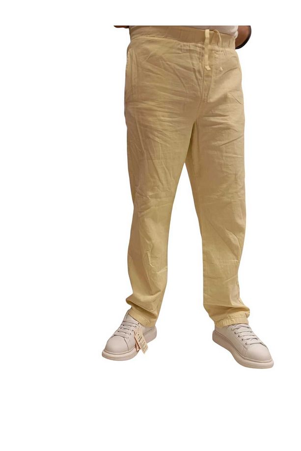 Bej Pileli Baggy Kumaş Pantolon Pl12 - 1