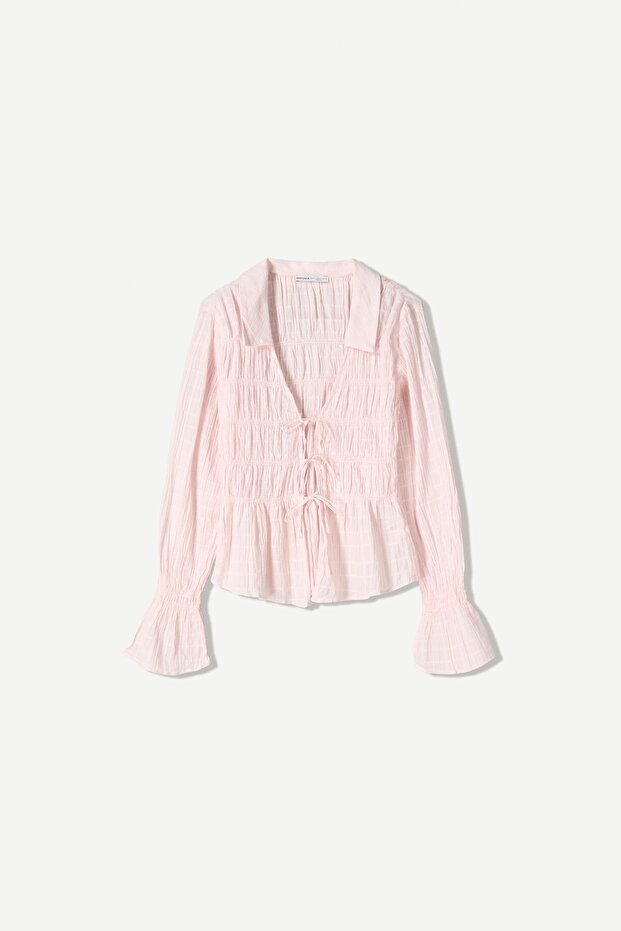 Büzgülü rustik gömlek - 2