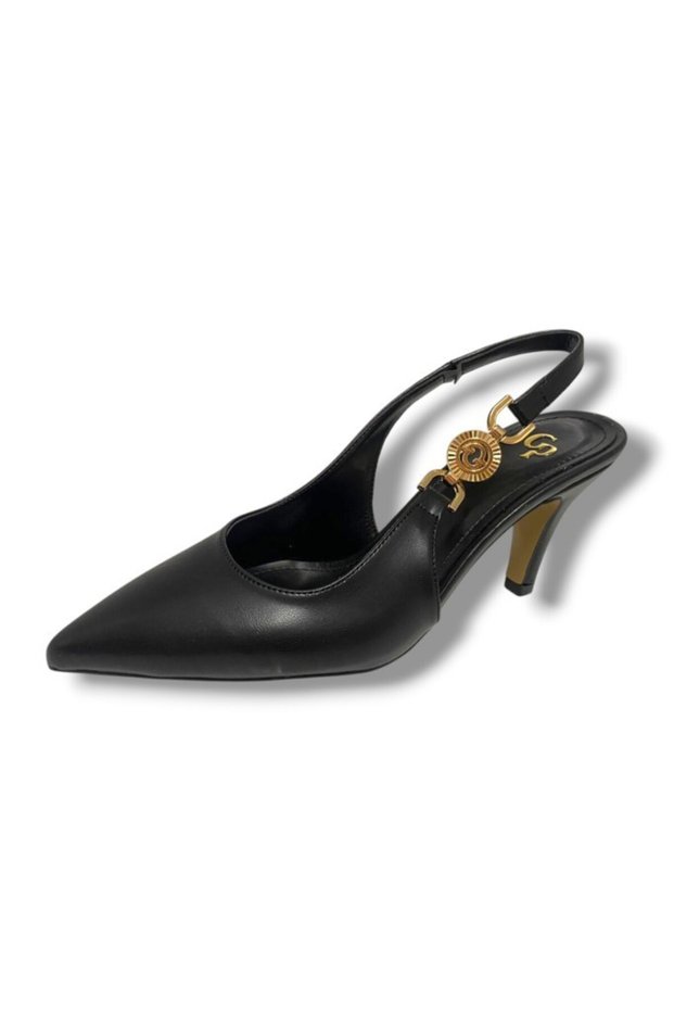 Gedik Pasha 25661-25 Leather Buckle Rubber Band Women's Stiletto