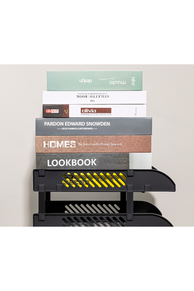 Stackable Trays With Spacers 3 Pcs/Set Black Deli - 3