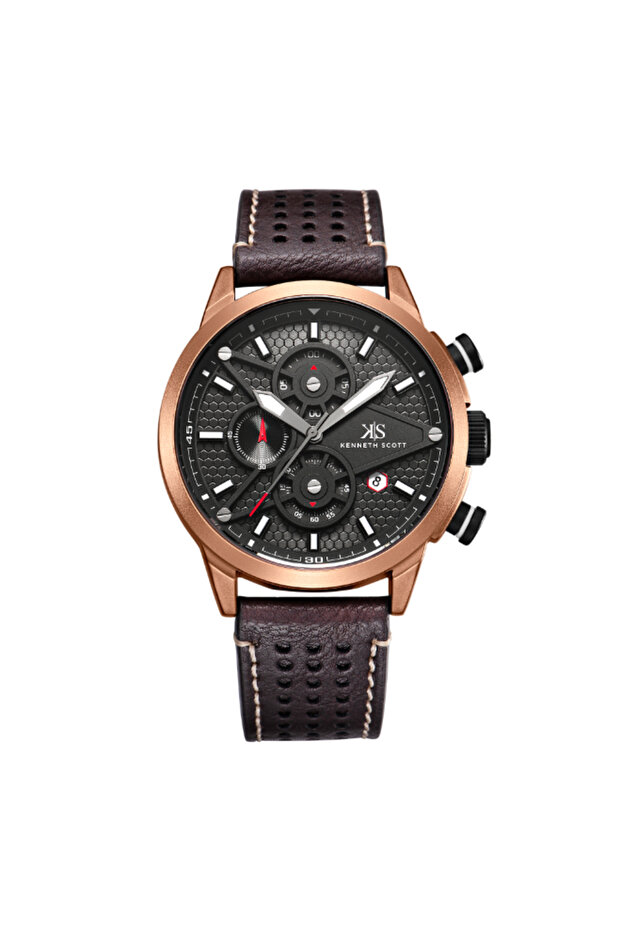 Men's Chronograph Black Dial Watch - K25108-DLDB