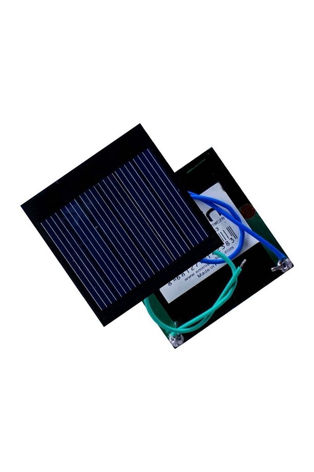 Küçük Mini Güneş Paneli 4cmx4cm 3 Volt 0,1amper + Ve - Uç Kablolu led hediyeli - 2