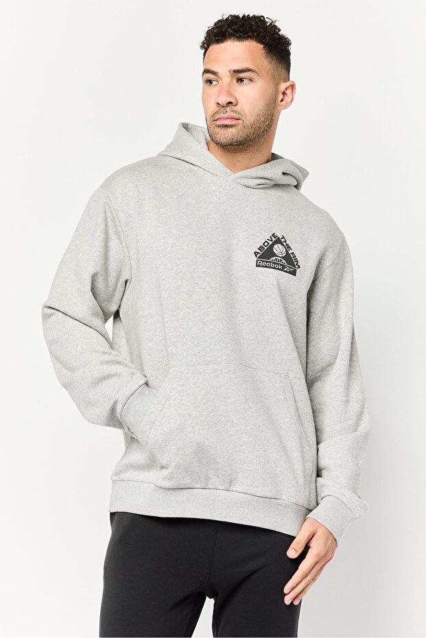 Men Sportswear Fit Long Sleeve Outdoor Sweatshirt, Grey