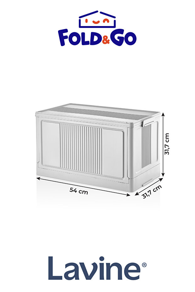 Fold&Go Single Portable Organizer Covered Case "White" Multi-Purpose Folding Stackable - 2