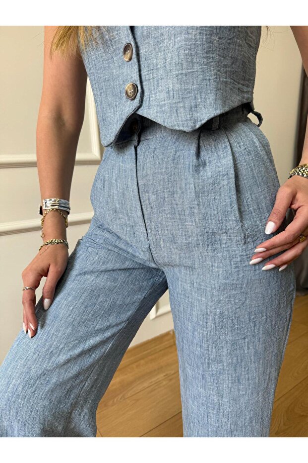 Blue Flared Suit - 7