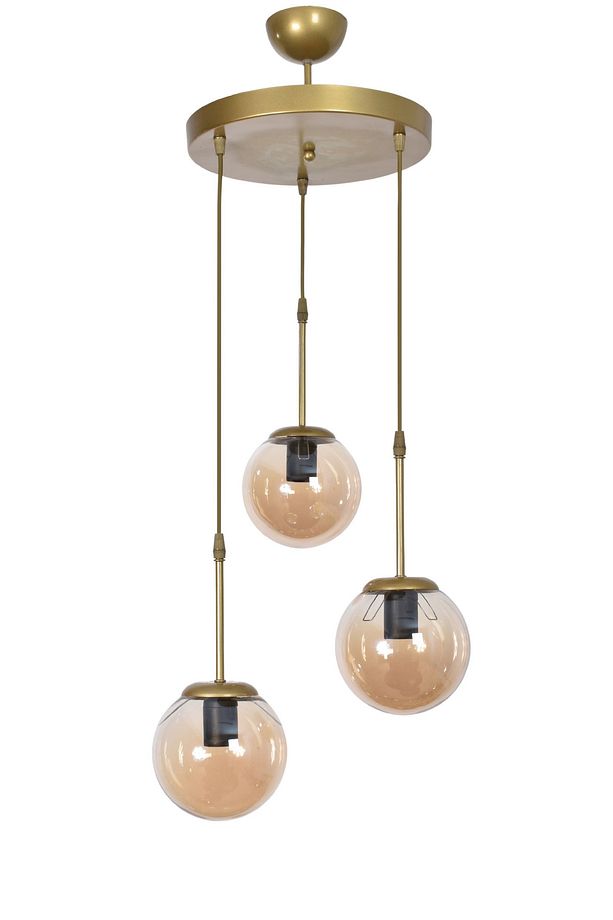 Fito Modern Tasarım Cafe - Mutfak - Salon - Oturma Odası  Renk  Camlı 3 Lü Avize - 1