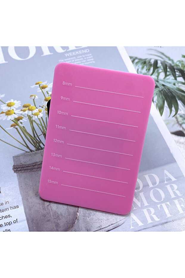 Pink 8-15mm Grafted Eyelash Show Board Eyelash Extension Hand Plate Lash Holder Eyelash Extension Pa