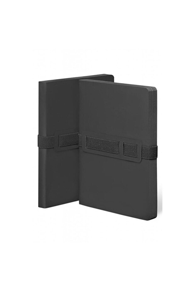 دفتر ملاحظات رمادي منقط مقاس A5 باللون الأسود - 2