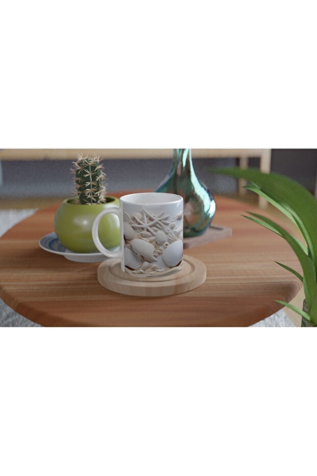 White Seashell Collection Mug Cup - 4