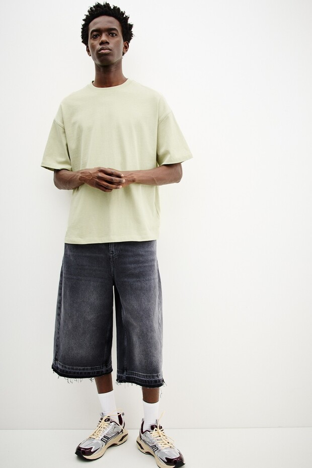 Kısa kollu boxy t-shirt - 1