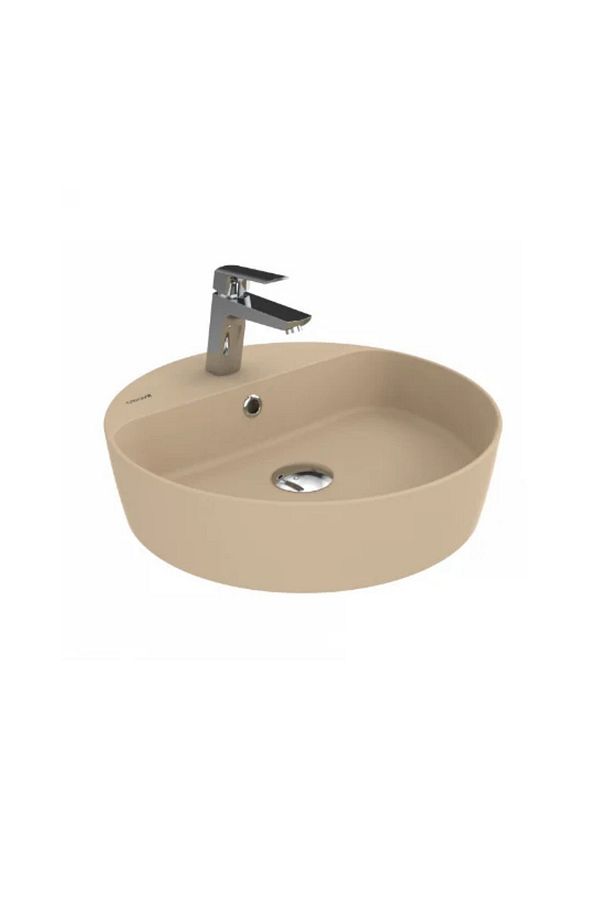 Lp146 Loop Yuvarlak Çanak Lavabo Ø45 Cm Mat Cappuccino - 1