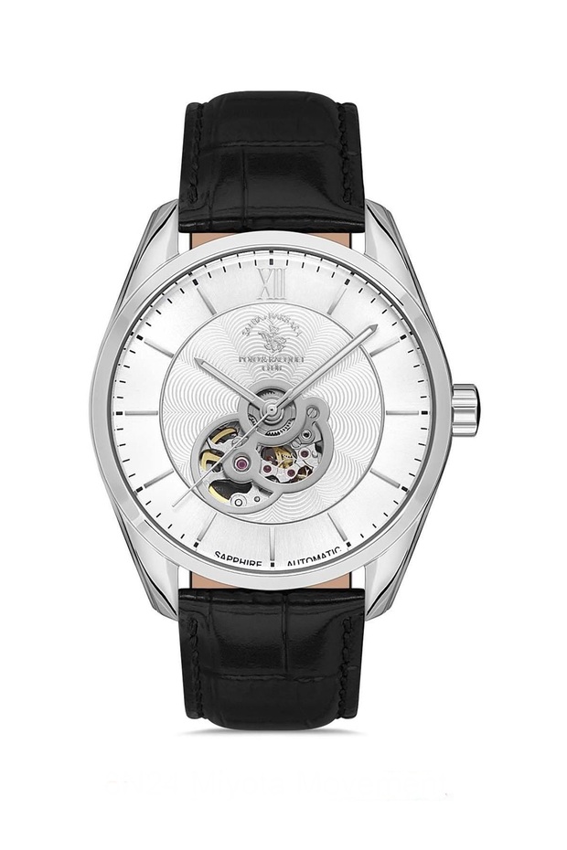 Santa Barbara Polo Sb.4.1008.1 Leather Band Steel Case with Miyota Japanese Automatic Movement 5 Atm