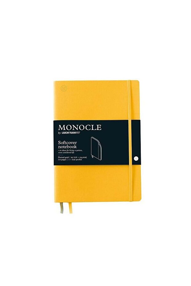 X Monocle Limited Edition Notebook B5, Soft Cover, 192 Dotted Pages Yellow 363356