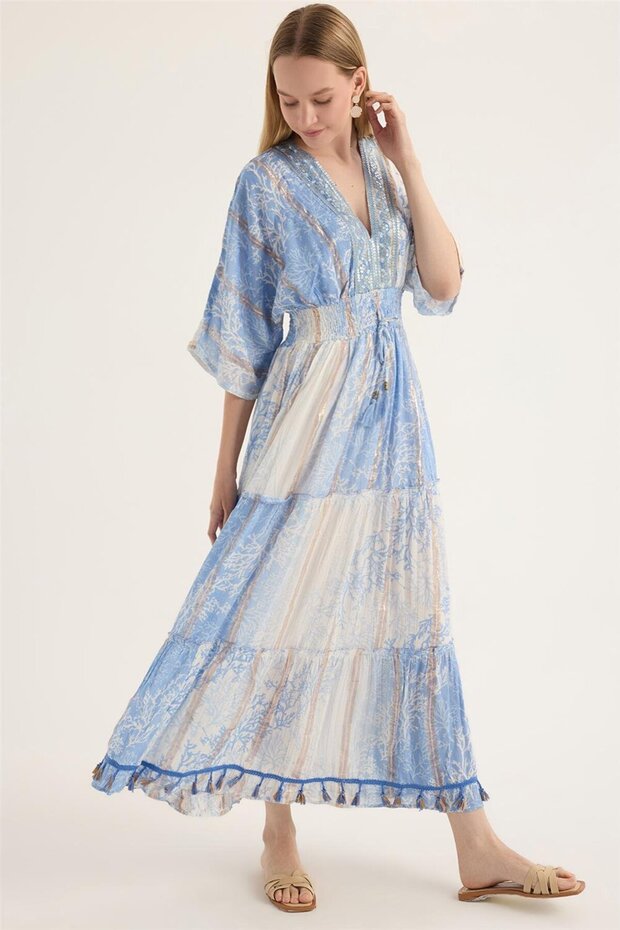 Payet İşlemeli Elbise - 3