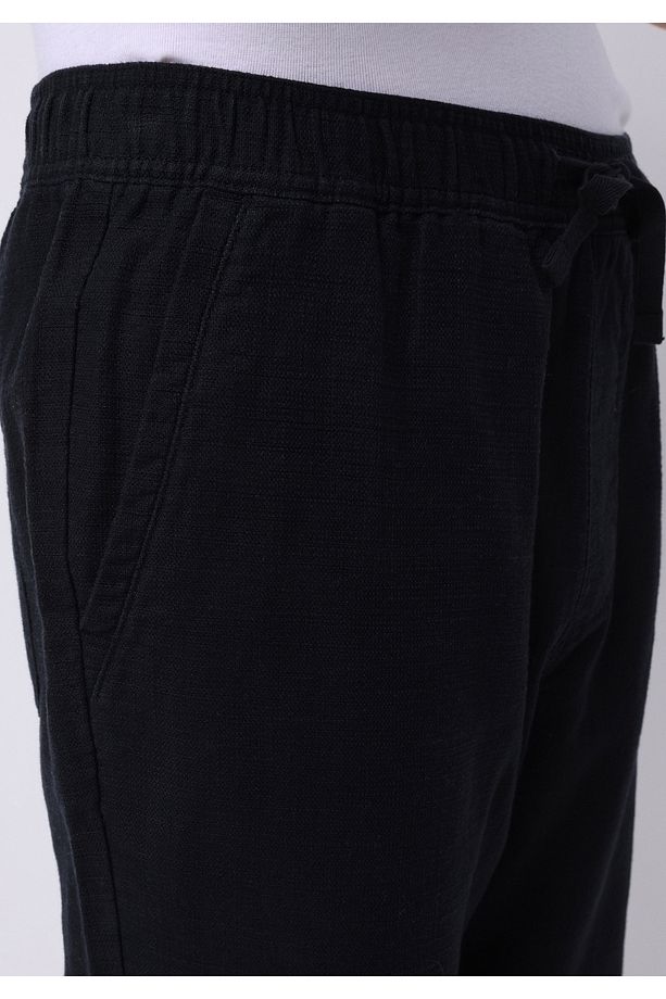 Regular Fit Orta Bel Uzun Paça Erkek Siyah Pantolon - 5