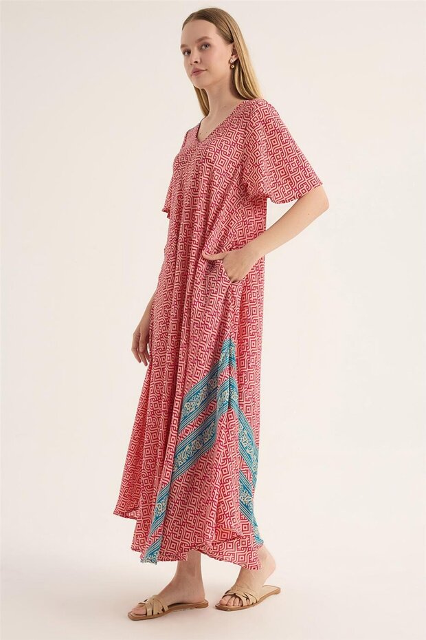 فستان منقوش هندسي - 2