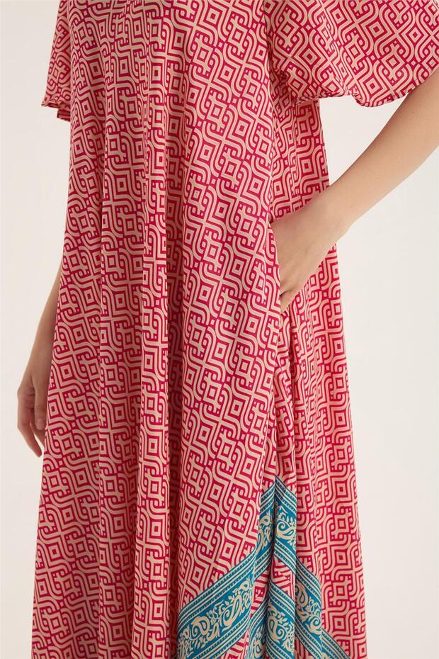 فستان منقوش هندسي - 4